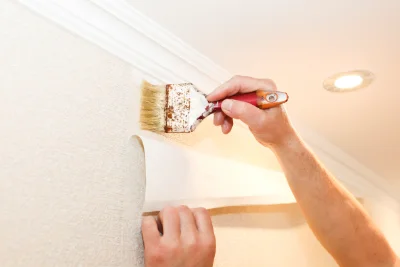 Pose de papier peint à Souanyas — revêtements muraux et toiles de verre